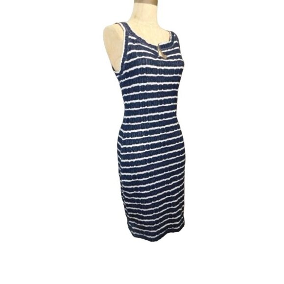 Chelsea & Violet Size S Small Navy Blue White STRETCH Knit Dress NWT $98 - Picture 2 of 2